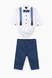 Костюм малявка (боді+сорочка+штани) Mini Papi 2427 86 Синій (2000989136767D) Фото 1 з 8