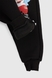 Спортивні штани з принтом для хлопчика Pitiki 9791 Ведмедик 110 см Чорний (2000990046741W) Фото 5 з 6