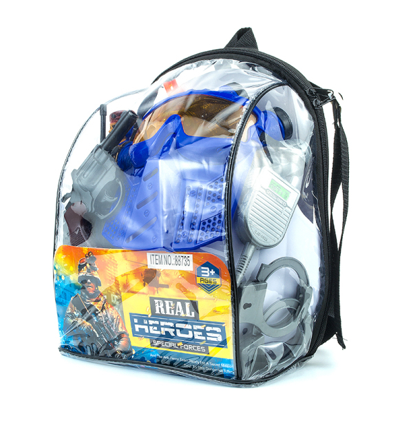 Фото Игровой набор ChenJinDe Полицейский набор в рюкзаке (88735) (6952004890757)