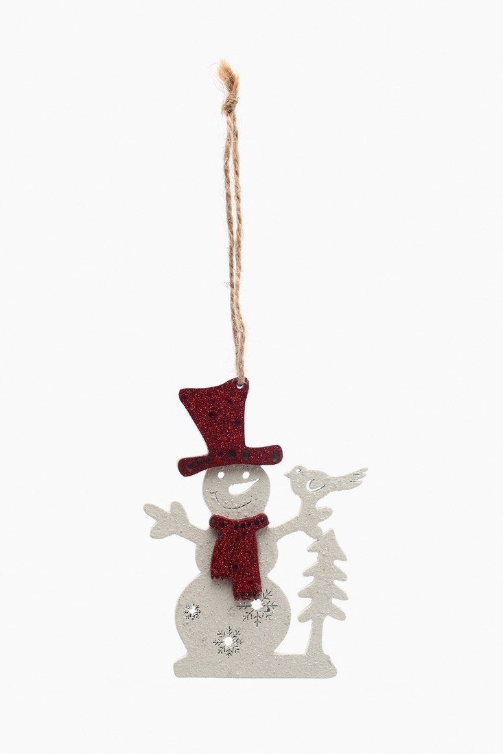 Фото Новогоднее украшение "Снеговик" подвеска 11*6 см 092 (2000903047254)(NY)