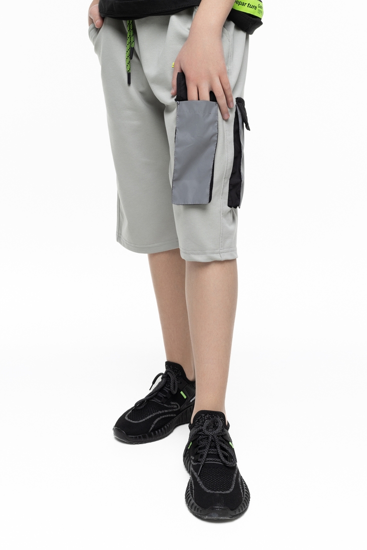Фото Капри с принтом для мальчика X-SHOW 11206 176 см Светло-серый (2000989446507S)