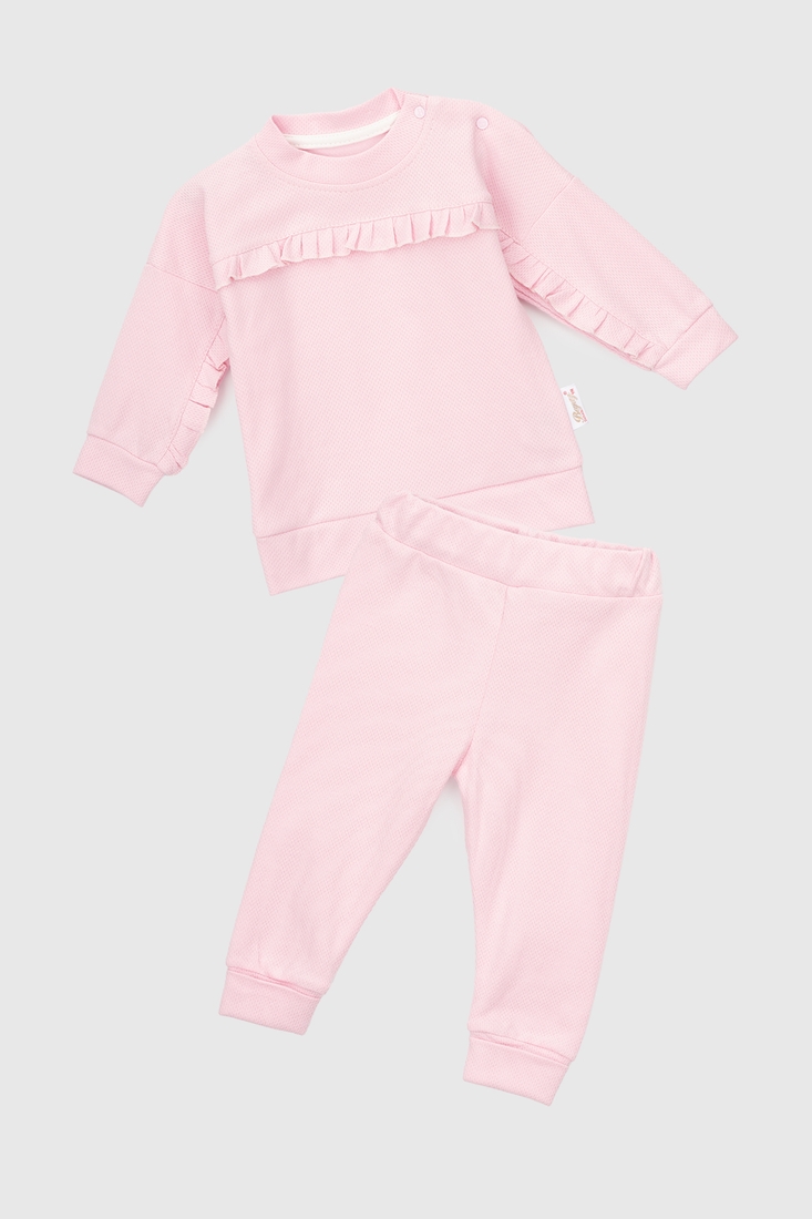 Фото Костюм (свитшот+штаны) для девочки Beyaz Bebek 2181 92 см Розовый (2000990302441D)