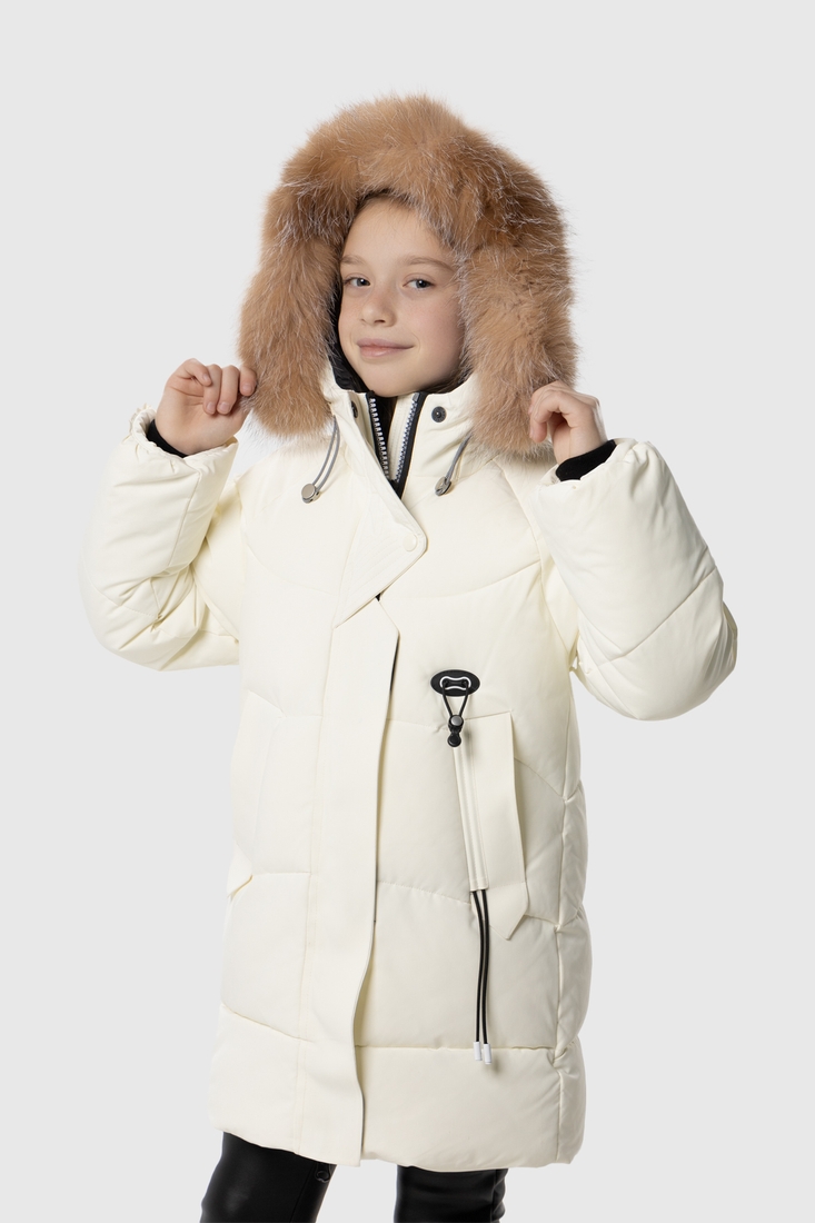 Фото Куртка для дiвчинок Feiying J-05 116 см Молочний (2000989629795W)
