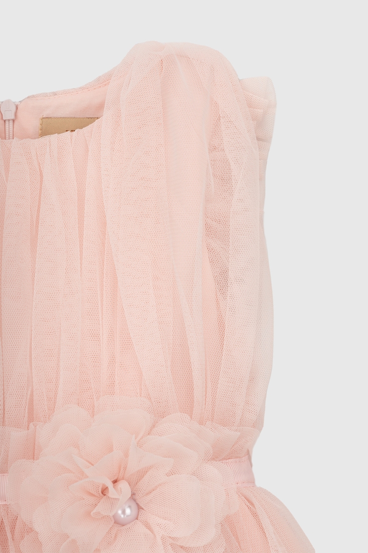 Фото Платье бальное с узором для девочки Wecan 24148 104 см Персиковый (2000990342980A)