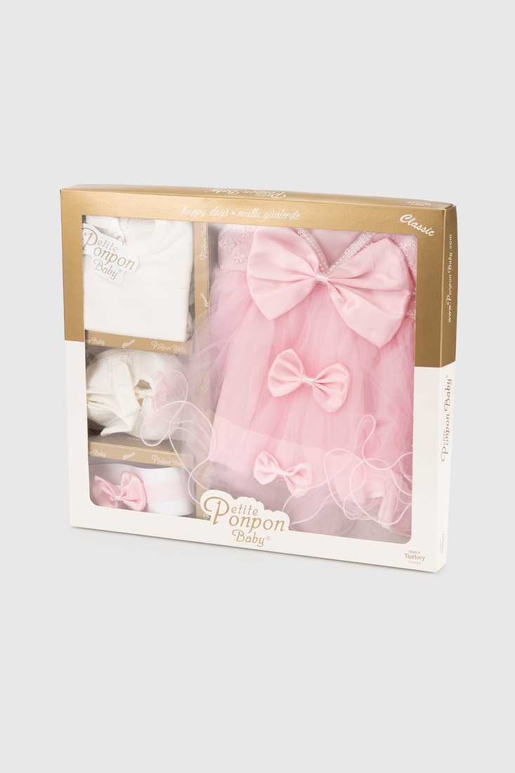 Фото Праздничный набор для девочки Mini Papi 147 4 единицы One Size Розовый (2000903819431A)
