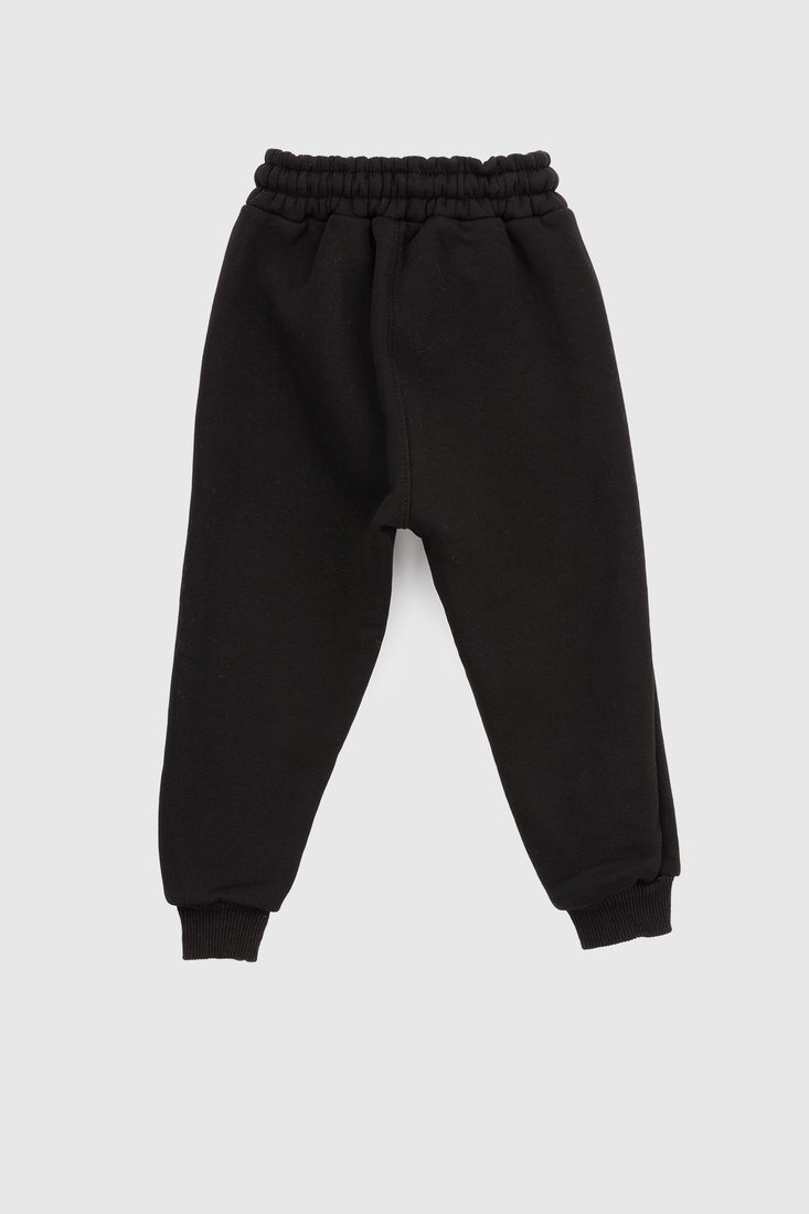Фото Спортивні штани з принтом для хлопчика Pitiki 9791 Ведмедик 110 см Чорний (2000990046741W)