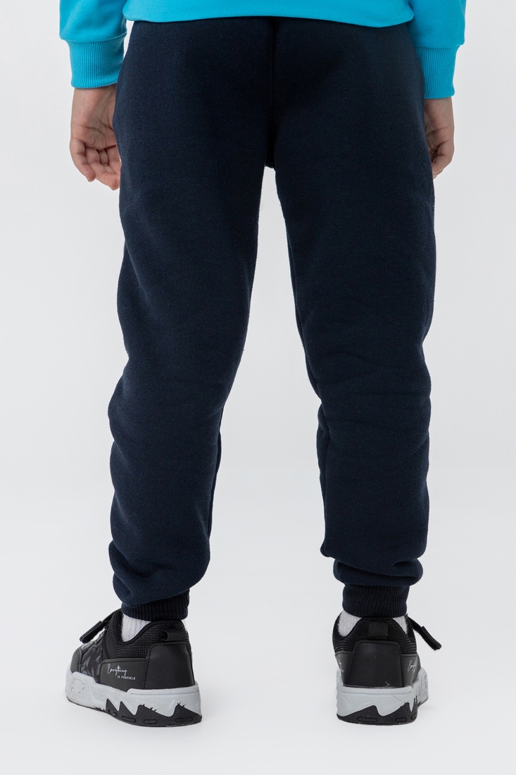 Фото Спортивні штани з принтом для хлопчика Pitiki 2001-1 128 см Темно-синій (2000990094292W)