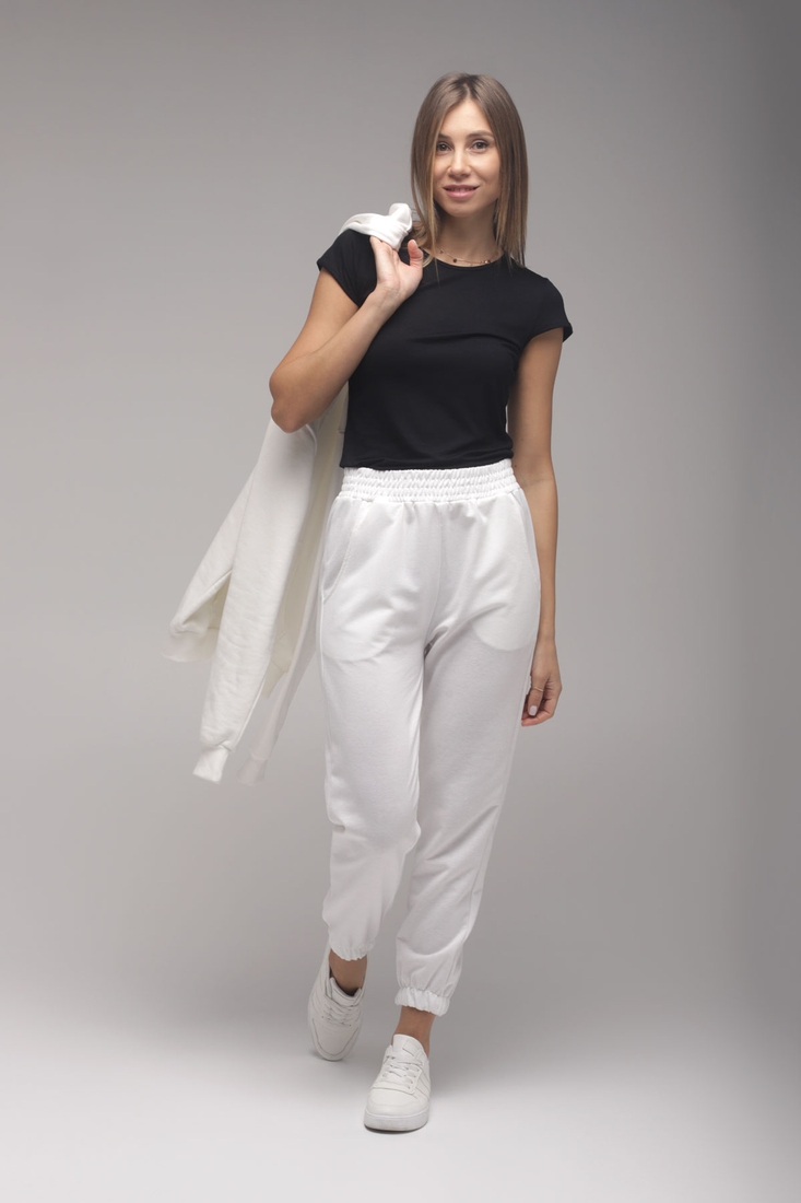 Фото Спортивні штани жіночі 23-1410 L/XL Білий (2000989374152D)