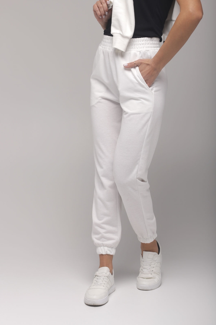 Фото Спортивні штани жіночі 23-1410 S/M Білий (2000989374145D)