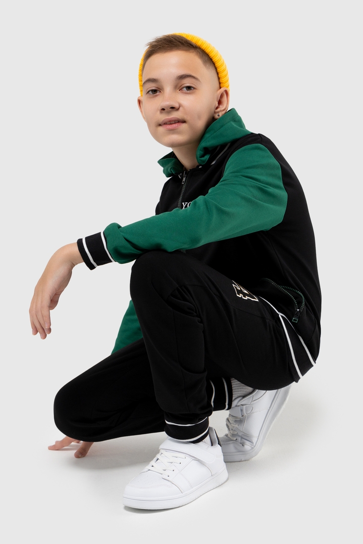 Фото Спортивный костюм для мальчика S&D XD023 кофта + штаны 158 см Зеленый (2000989958123D)