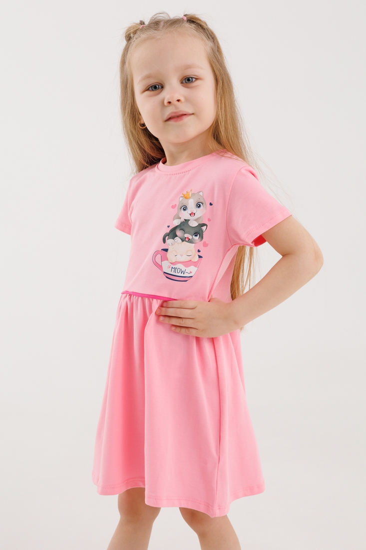 Фото Платье однотонное для девочки 3106 116 см Розовый (2000990346636S)