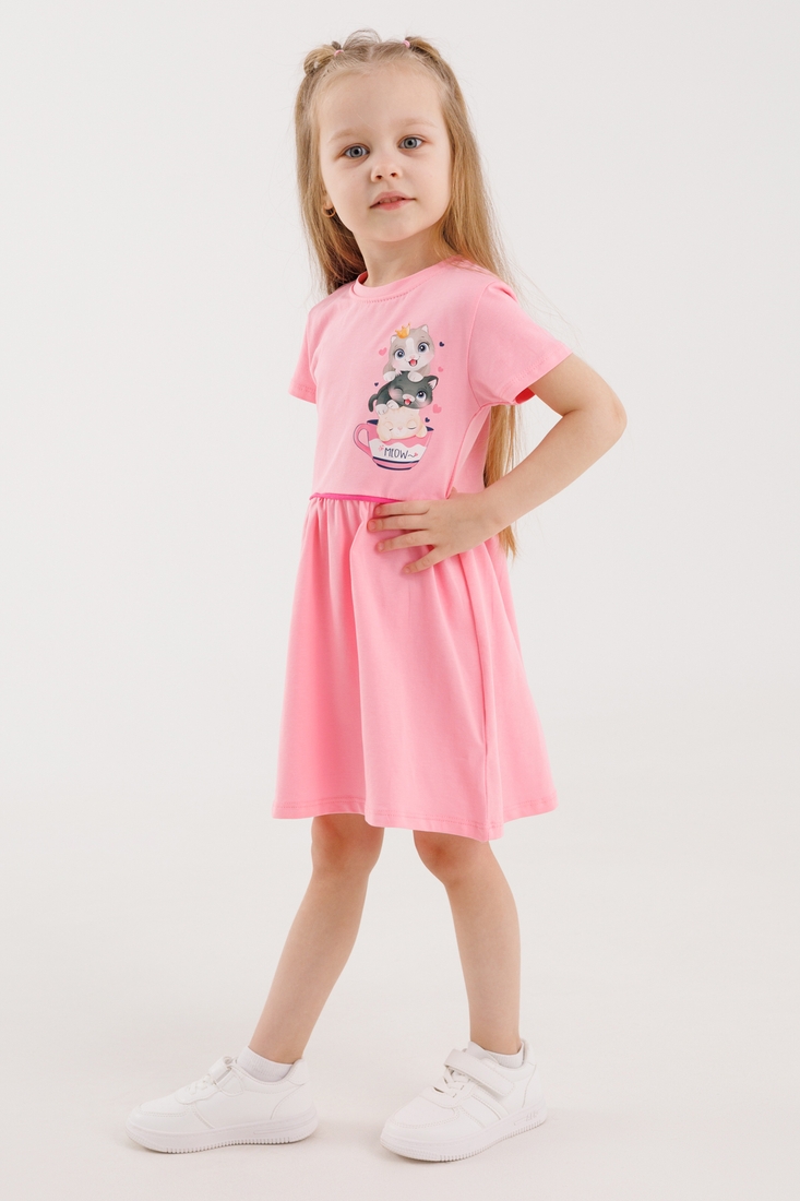 Фото Платье однотонное для девочки 3106 116 см Розовый (2000990346636S)