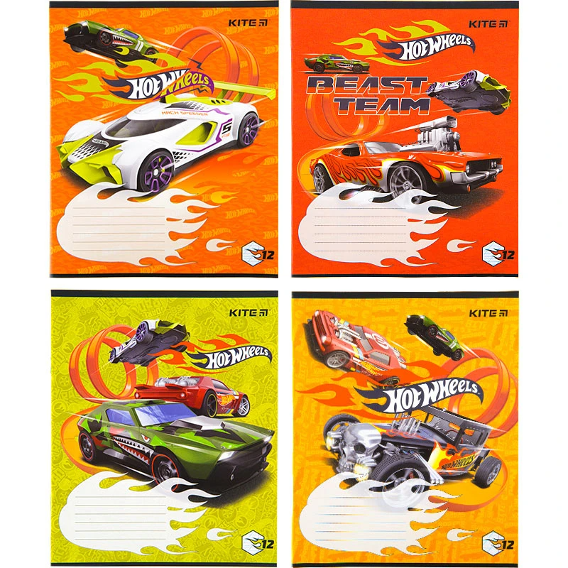 Фото Тетрадь ученическая «Hot Wheels» Kite HW22-235 12 л. (4063276127570)