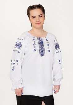 Сорочка вишиванка ВЖ220 2XL Біло-синій (2000904309436)
