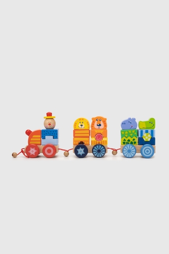 Фото Деревянная игрушка Поезд MUWANZIWANJU DSQXS-9025 Разноцветный (2002014992874)