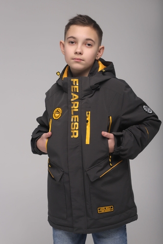 Фото Куртка для мальчика Snowgenius K01 164 см Графитовый (2000989392156D)