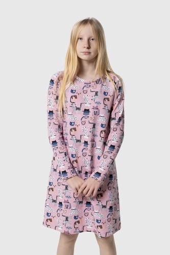 Фото Нічна сорочка для дівчинки Fleri 6017 152-158 см Рожевий (2000990257635A)