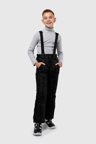 Фото Штани на шлейках для хлопчика EN101 164 см Чорний (2000989593836W)