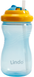 Пляшка-непроливайка з соломинкою Lindo LI 127 16 х 7 х 7 см Блакитний (2000989637042) Фото 1 з 2
