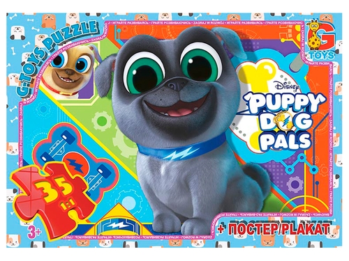Пазлы ТМ "G-Toys" из серии "Веселые мопсы" (Puppy Dog Pals), 35 эл. MD401 (4824687640276)