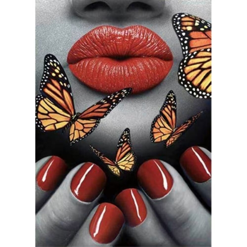 Фото Набор для творчества алмазная картина Поцелуй бабочки Strateg GD86091 (4823113868505)