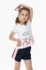Костюм для дівчинки Breeze 1080 футболка + шорти 110 см Білий (2000989655480S) Фото 1 з 14