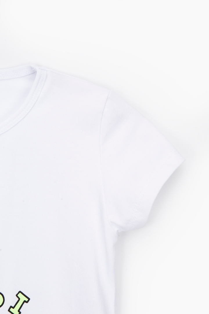 Фото Костюм для дівчинки Breeze 1080 футболка + шорти 110 см Білий (2000989655480S)