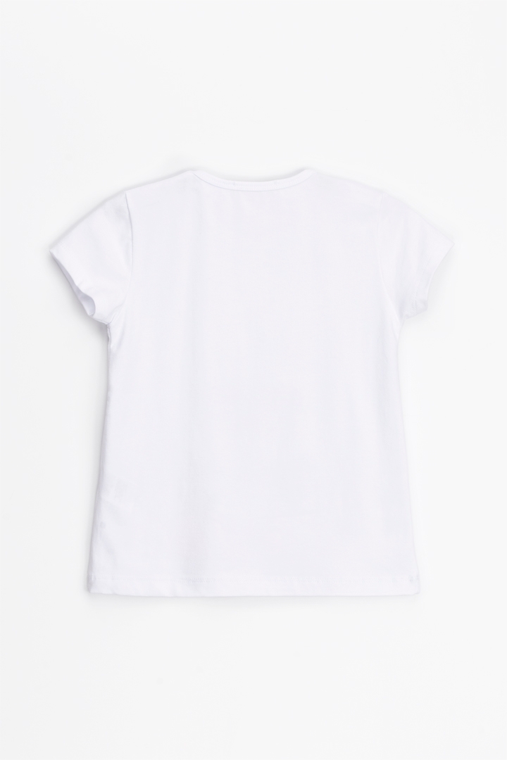 Фото Костюм для дівчинки Breeze 1080 футболка + шорти 110 см Білий (2000989655480S)
