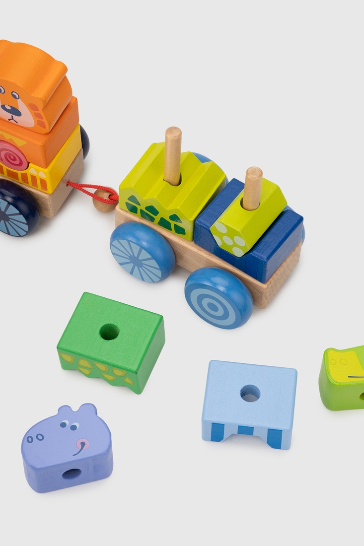Фото Деревянная игрушка Поезд MUWANZIWANJU DSQXS-9025 Разноцветный (2002014992874)