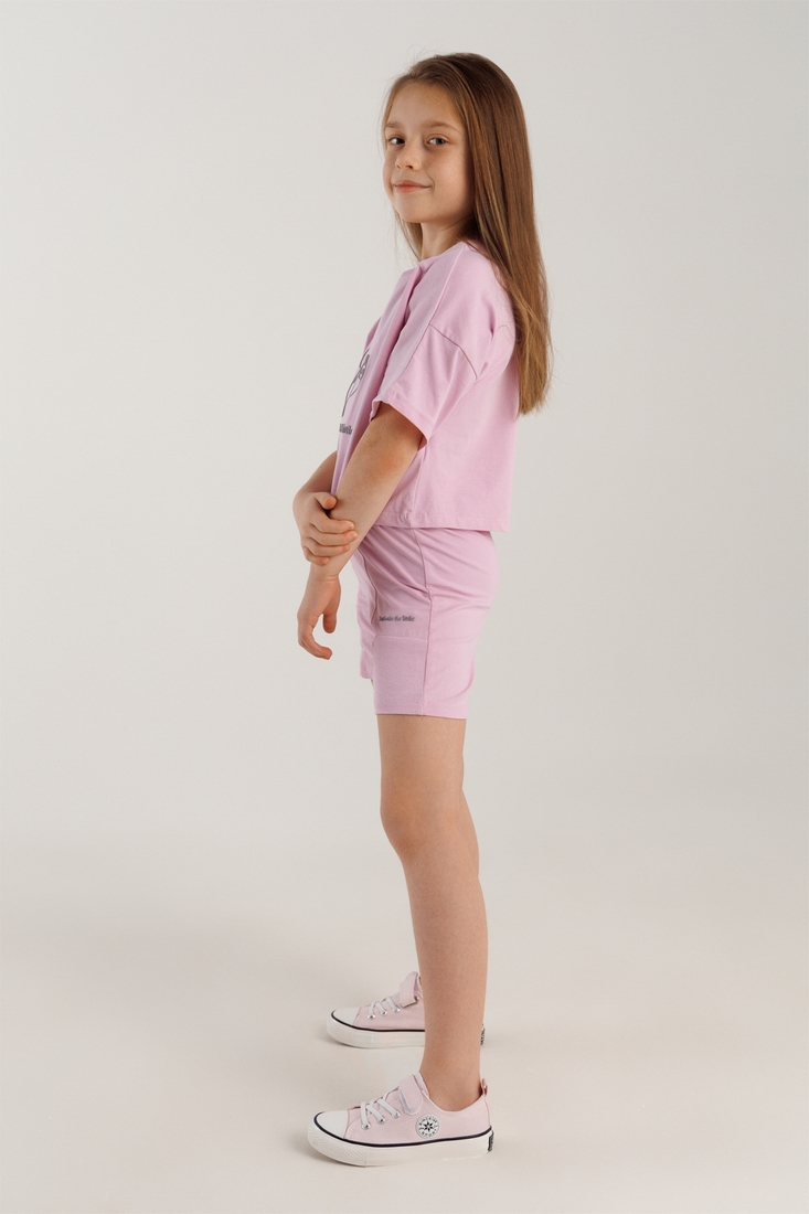 Фото Костюм для девочки Dinomin DM242123 128 см Розовый (2000990348456S)