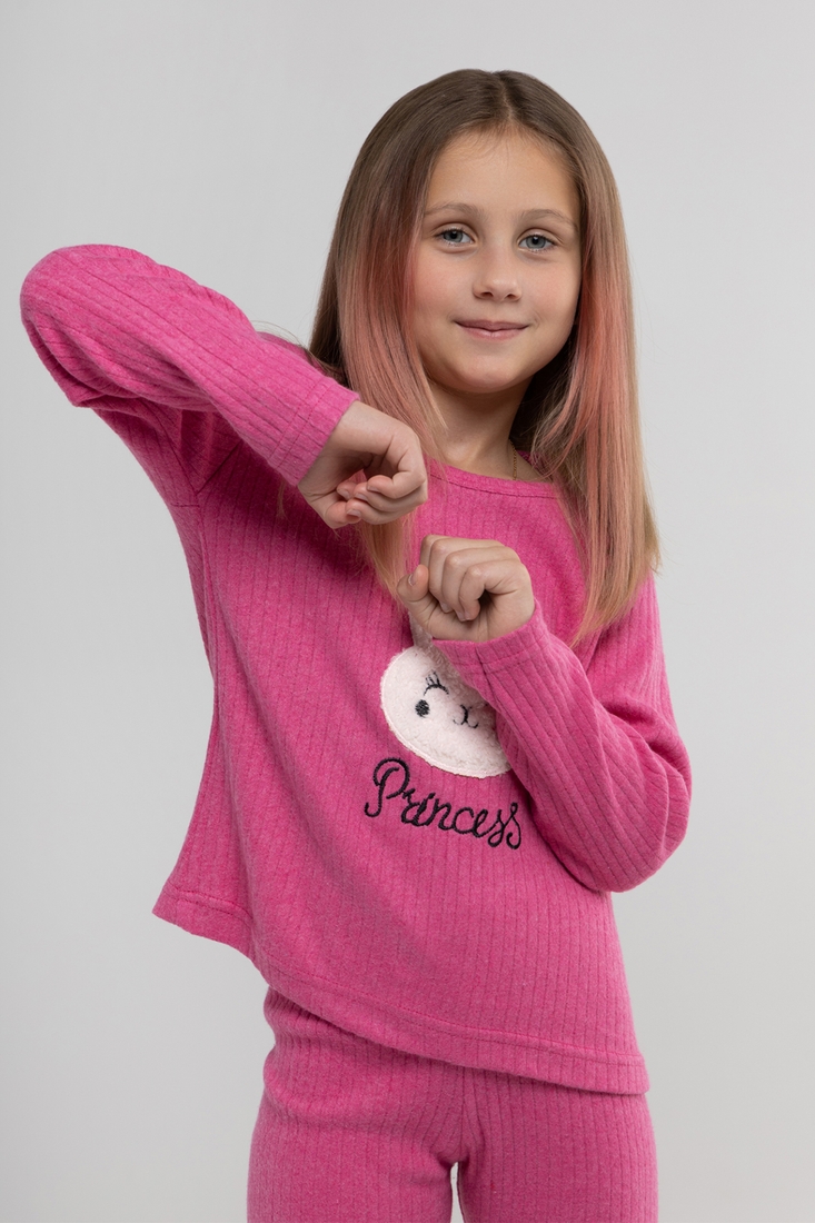 Фото Пижама для девочки Cotton more 38500 4-5 года Малиновый (2000990041814A)