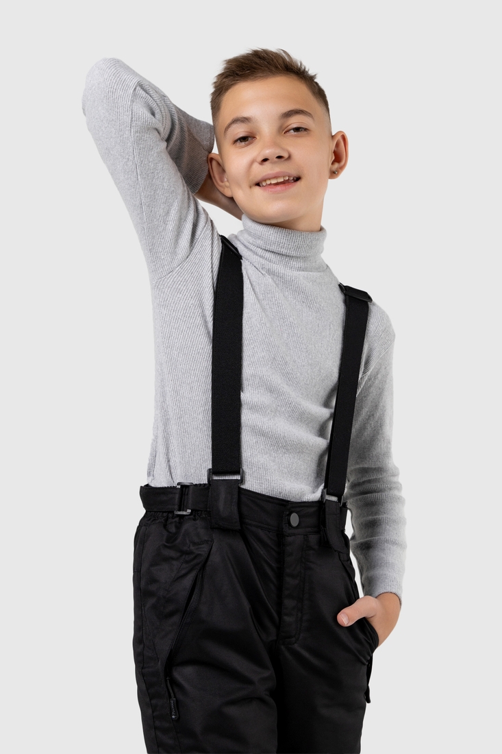 Фото Штаны на шлейках для мальчика EN101 164 см Черный (2000989593836W)