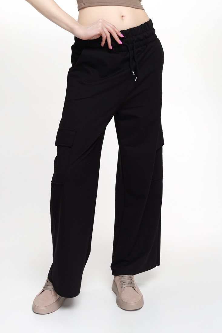 Фото Спортивные брюки палаццо женские Firesh 5950 S Черный (2000989525387D)