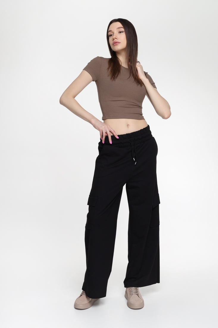 Фото Спортивные брюки палаццо женские Firesh 5950 M Черный (2000989525462D)