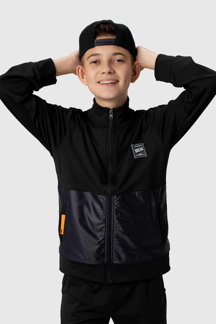 Фото Спортивный костюм (кофта, штаны) для мальчика MAGO T357 128 см Черный (2000989918363D)