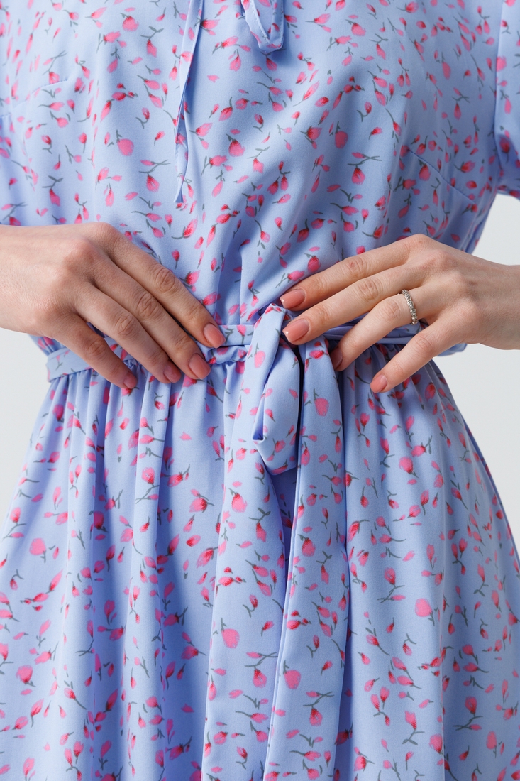Фото Платье с узором женское 2410 XL Голубой (2000990474230D)