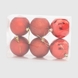 Набір новорічних кульок 6 шт 22V7673-39 Червоний (2000990242181)(NY) Фото 1 з 4