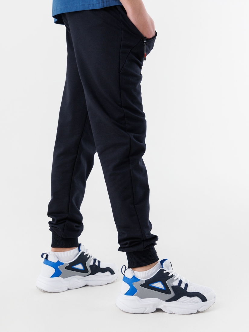 Фото Спортивные штаны однотонные для мальчика Atescan 2004 158 см Темно-синий (2000990540522D)