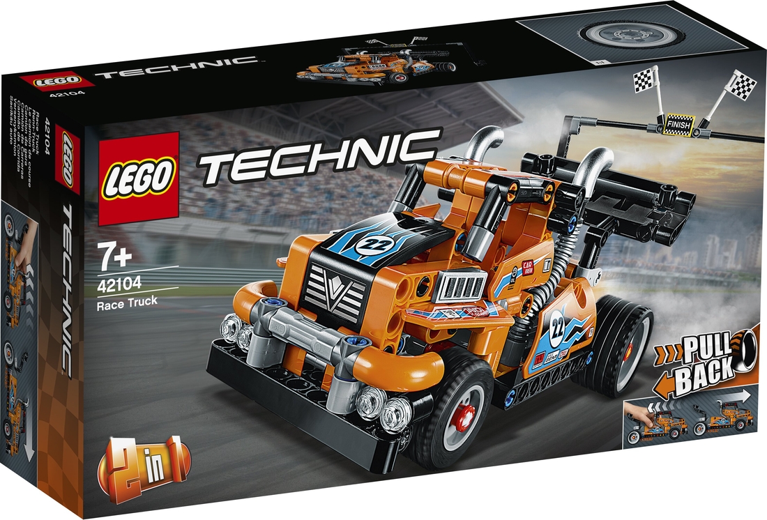 Фото Конструктор LEGO TECHNIC Гоночный грузовик 2 в 1 (42104)