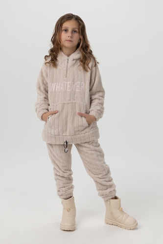 Фото Костюм для дівчинки (реглан+штани) MAGO T358 152 см Бежевий (2000989918806W)