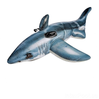 Дитячий надувний пліт для катання Intex «біла акула» 57525 (6941057455259)