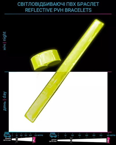 Фото Світловідбивачі Slap браслети LM-0016-yellow 3х34 Жовтий (2000989306276)