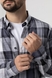 Рубашка с узором мужская MCL 32745 M Серый (2000990104373D) Фото 4 из 12