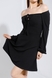 Сукня однотонна жіноча 653 50 Чорний (2000990350770D) Фото 4 з 12