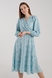 Платье с узором женское 2407 XL Бирюзовый (2000990450609D) Фото 2 из 11