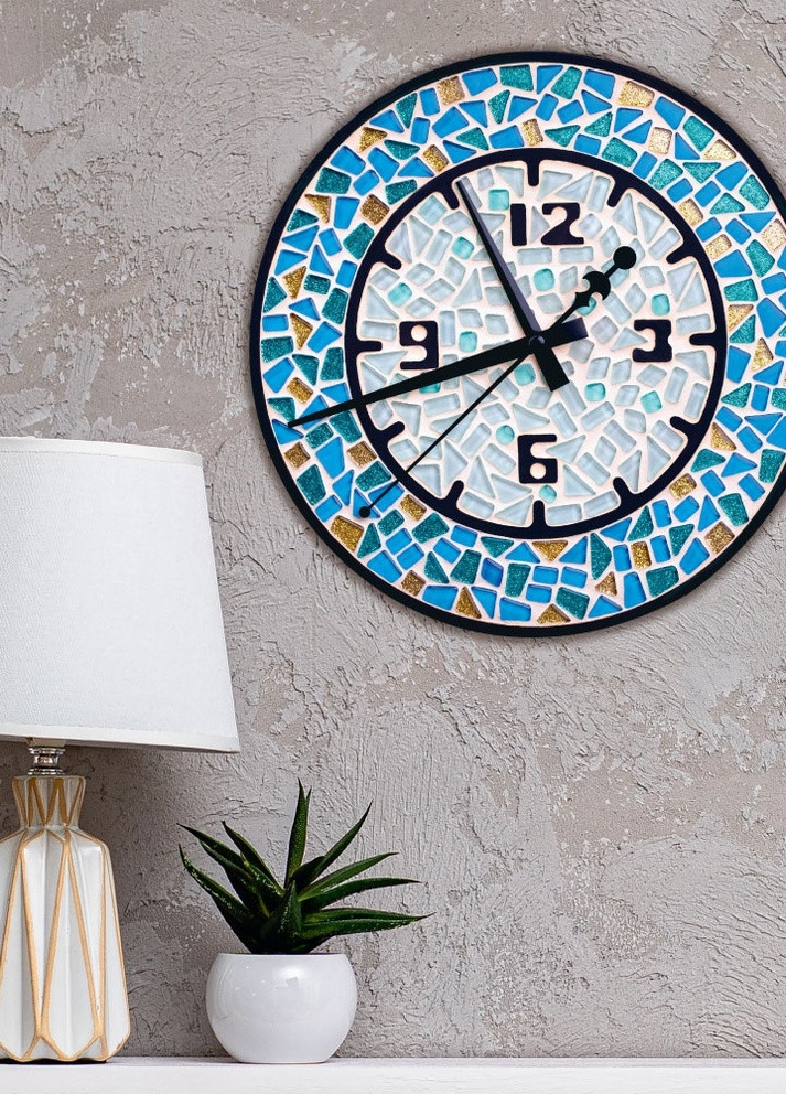 Фото Стеклянная мозаика Round clock Mosaaro MA4001 (5903858961569)