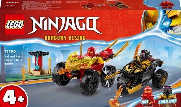 Конструктор LEGO Ninjago 71789 Автомобільна й байкова битва Кая і Раса (5702017413044)