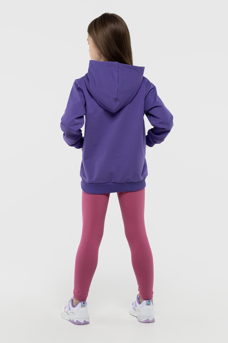 Фото Худі з принтом для дівчинки Ecrin 4706 104 см Фіолетовий (2000990221926D)