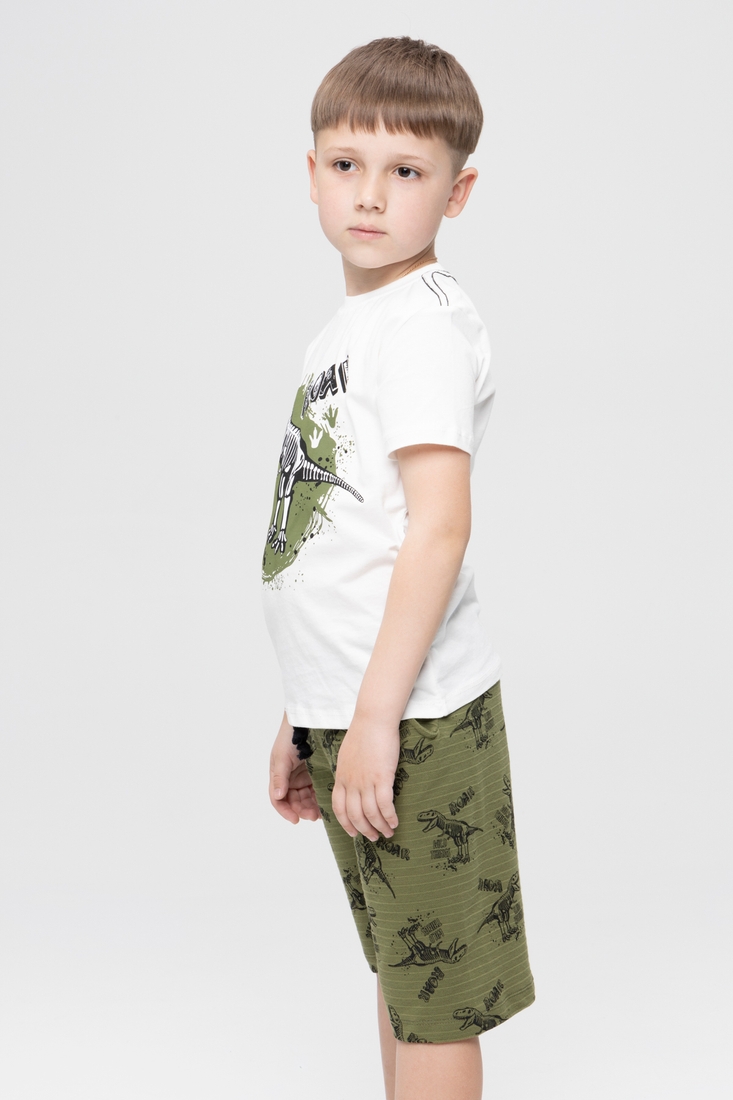 Фото Костюм для хлопчика Hees HS-78 футболка + шорти 128 см Білий (2000989622611S)