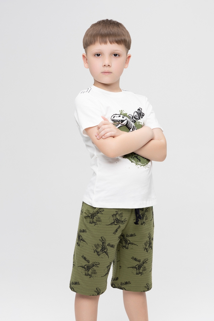 Фото Костюм для мальчика Hees HS-78 футболка + шорты 104 см Белый (2000989622598S)